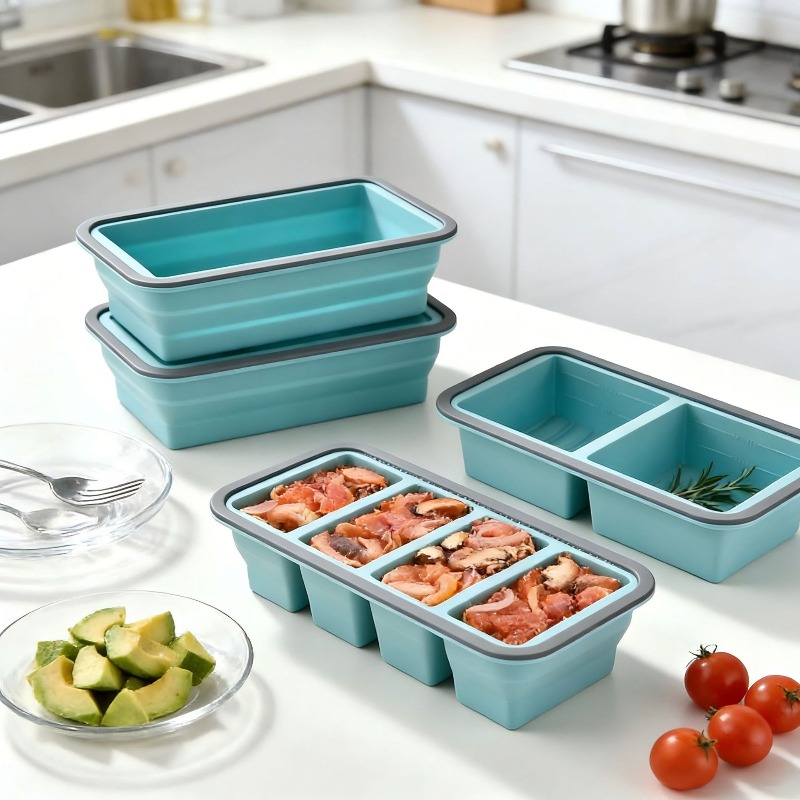Meal Prep Freezer - Silicone Freezer Tray for Soup Ice