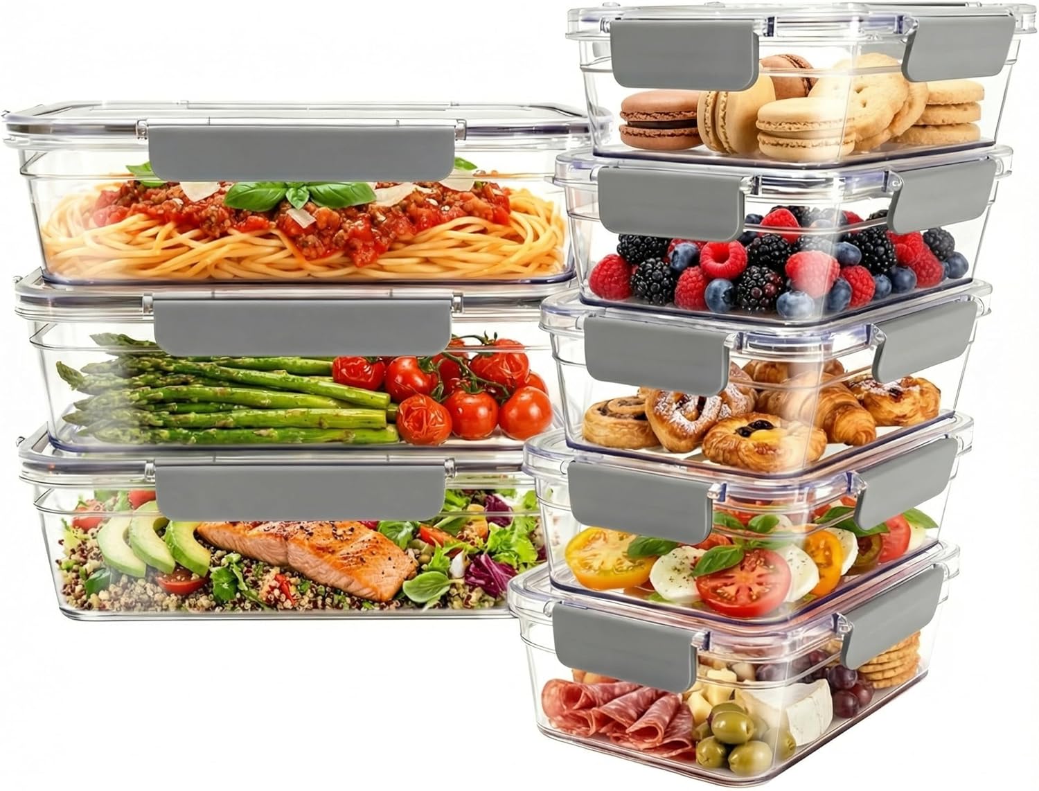Meal Prep Freezer - 2.8L Tritan Plastic Food Storage Containers,