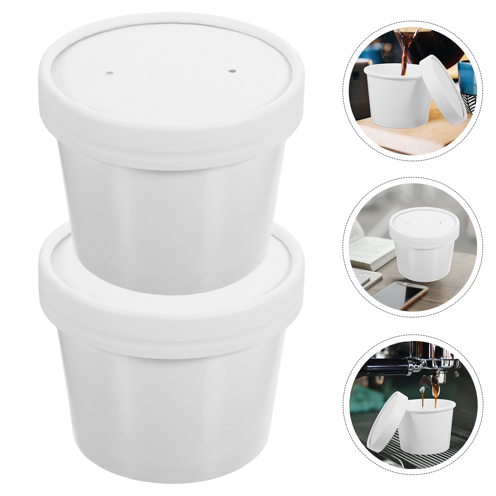 Meal Prep Yogurt Bowl - Travel Coffee Cup Disposable Soup Bowls