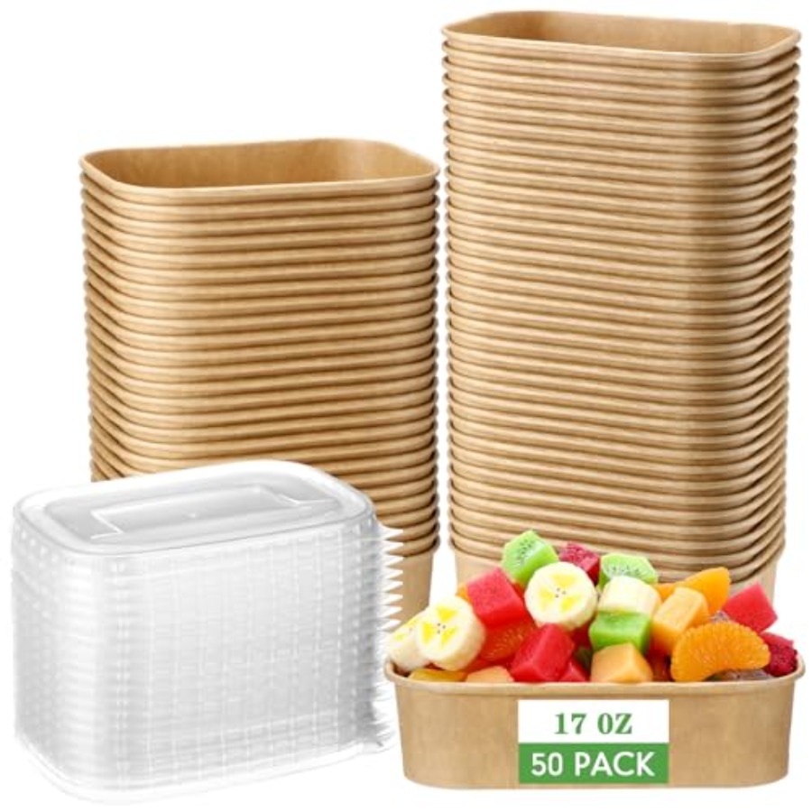 Meal Prep Yogurt Bowl - 50 Pack Disposable Food Containers with
