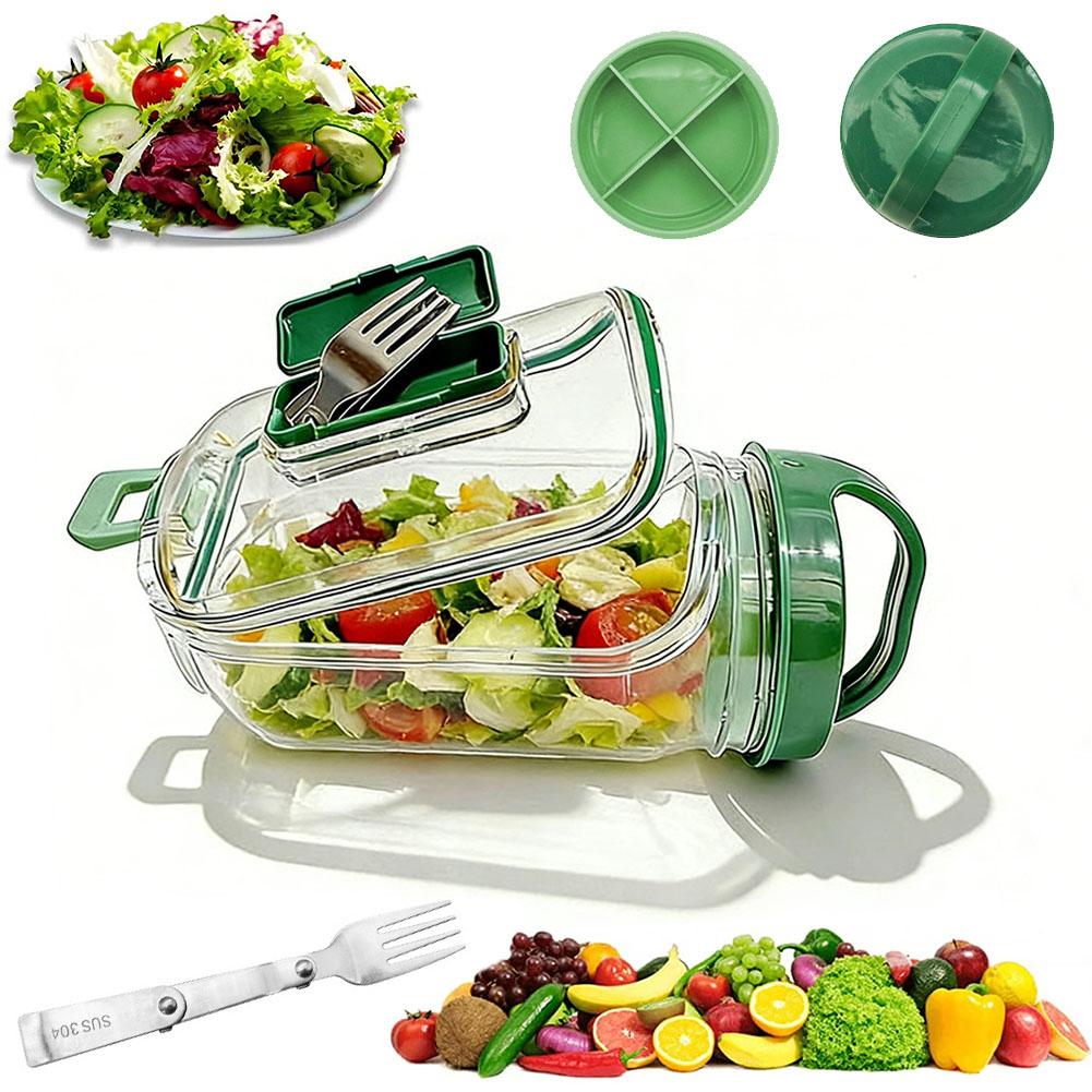 Meal Prep Box - Portable Salad Cup with Sauce Container