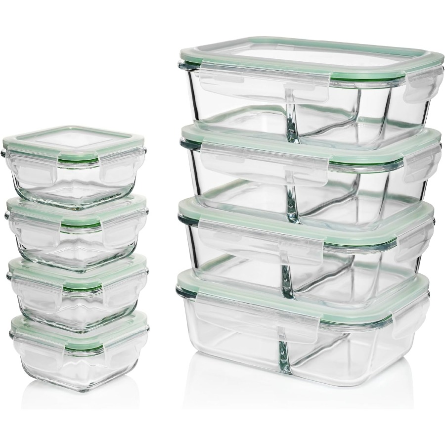 Meal Prep Box - Glass Meal Prep Containers with Lids