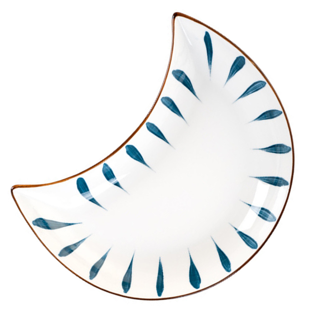 Meal Prep Healthy - 1Pcs Moon Design Ceramic Dining Plate