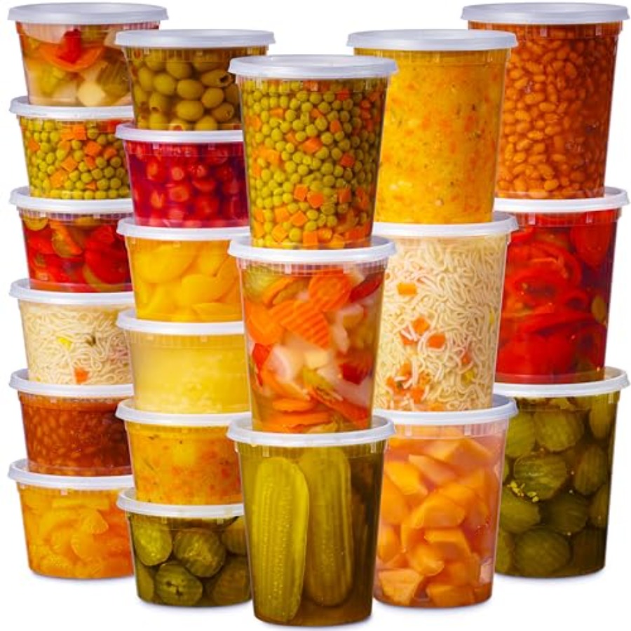 Meal Prep Co - 48 Pack Plastic Deli Containers with
