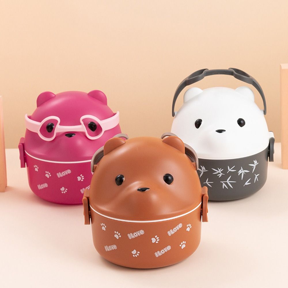Meal Prep Box - 1Pcs New Eyeglass Bear Thermal Bento