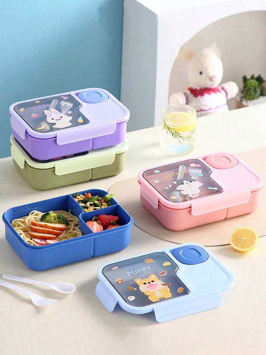 Meal Prep Rice - 1Pc Cartoon Lunch Box, Microwaveable, Portable,