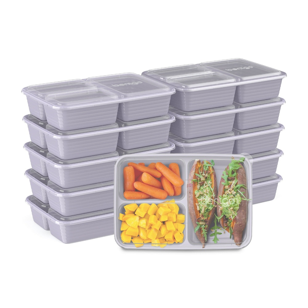 20-Piece Meal Prep Kit 3-Compa - Meal Prep Healthy 评论和价格