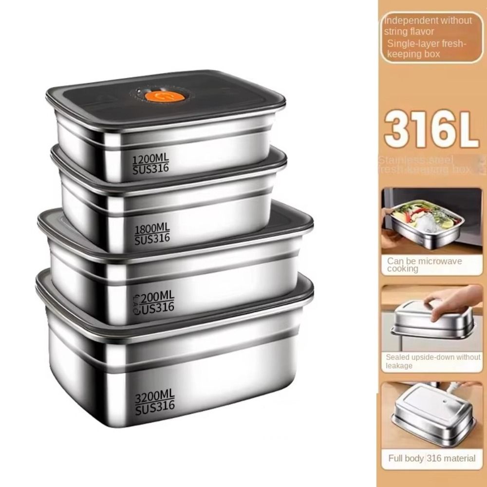 Stainless Steel Camping Lunch  - Meal Prep Box 评论和价格