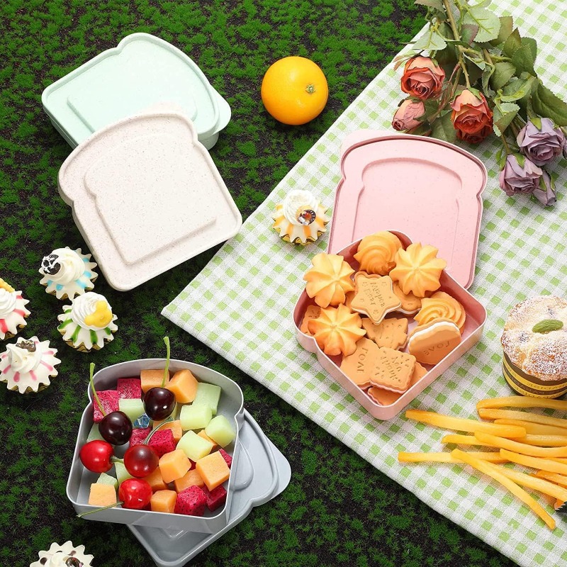1/4pcs Sandwich Container Lunc - Meal Prep Box 评论和价格