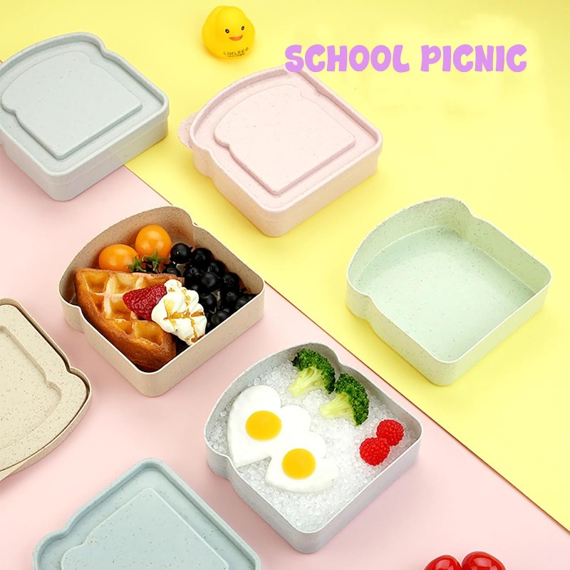 1/4pcs Sandwich Container Lunc - Meal Prep Box 评论和价格