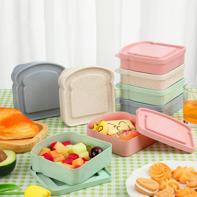 1/4pcs Sandwich Container Lunc - Meal Prep Box 评论和价格