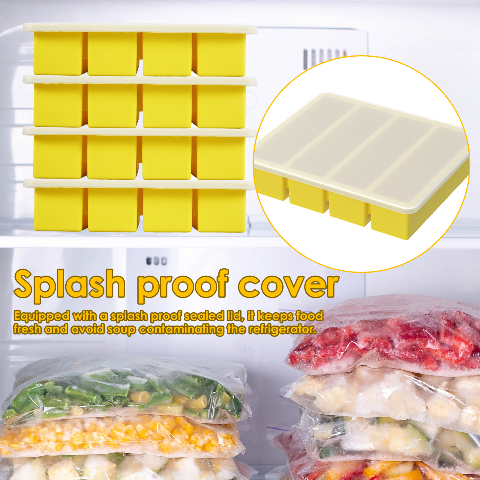 4 Pcs Silicone Freezer Molds E - Meal Prep Freezer 评论和价格