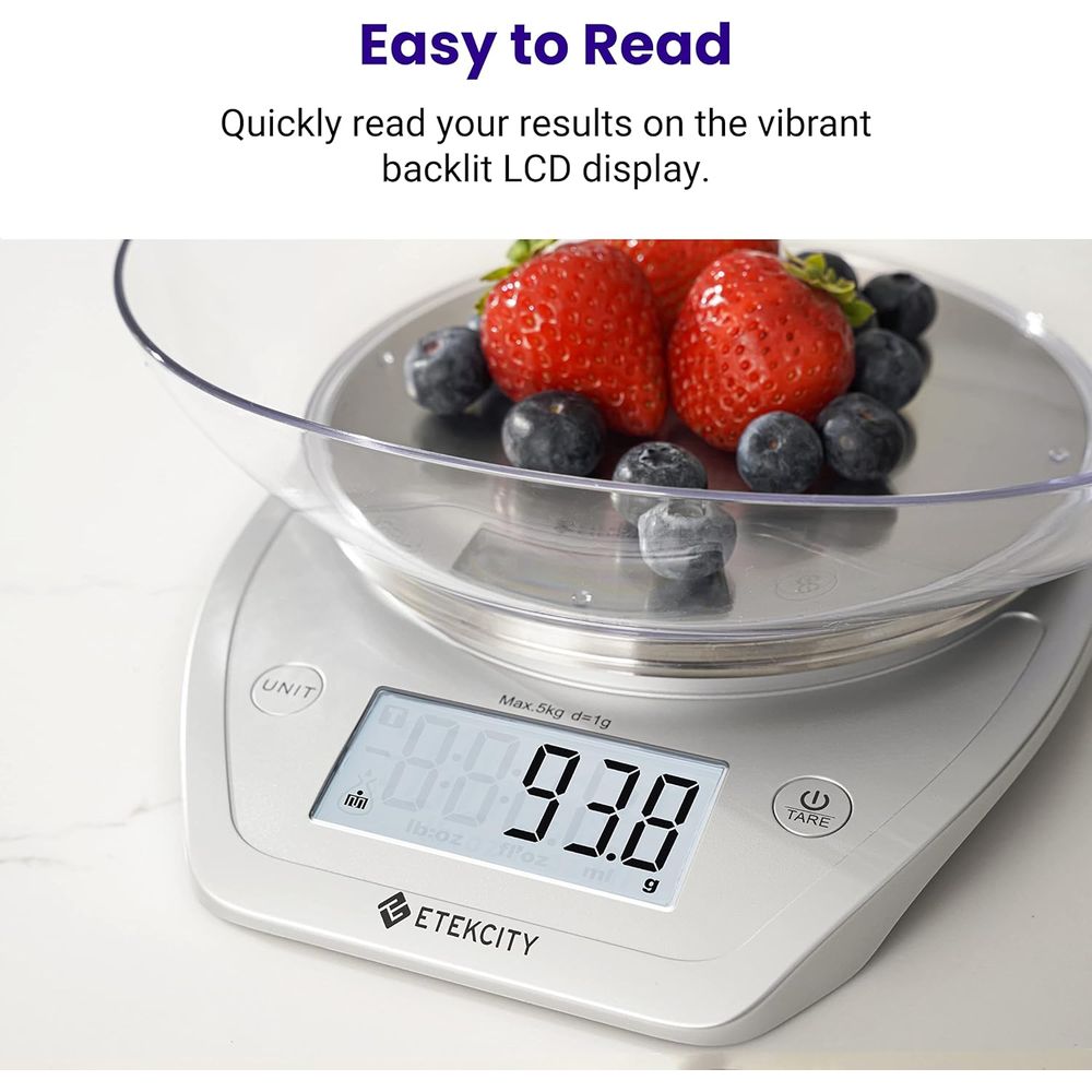 11lb/5kg Digital Kitchen Scale - Meal Prep For Weight Loss 评论和价格