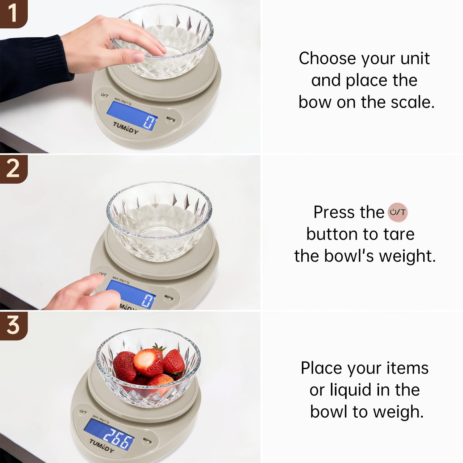 Small Digital Kitchen Scale Fo - Meal Prep For Weight Loss 评论和价格