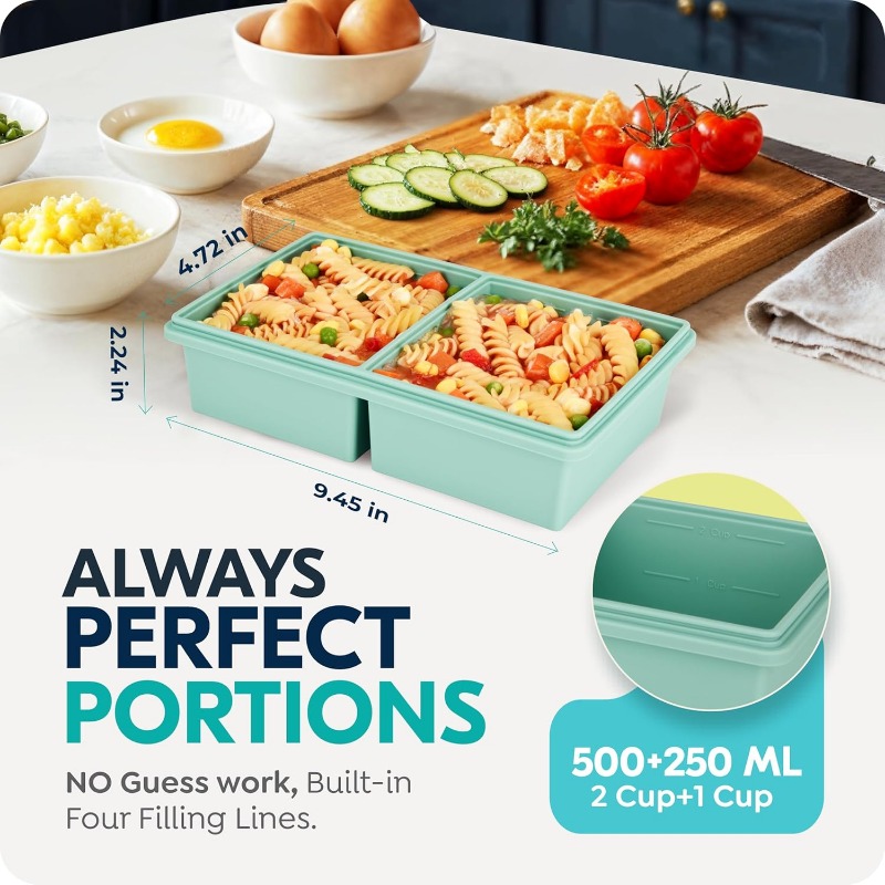 2-Cup Silicone Freezer Trays w - Meal Prep Freezer 评论和价格