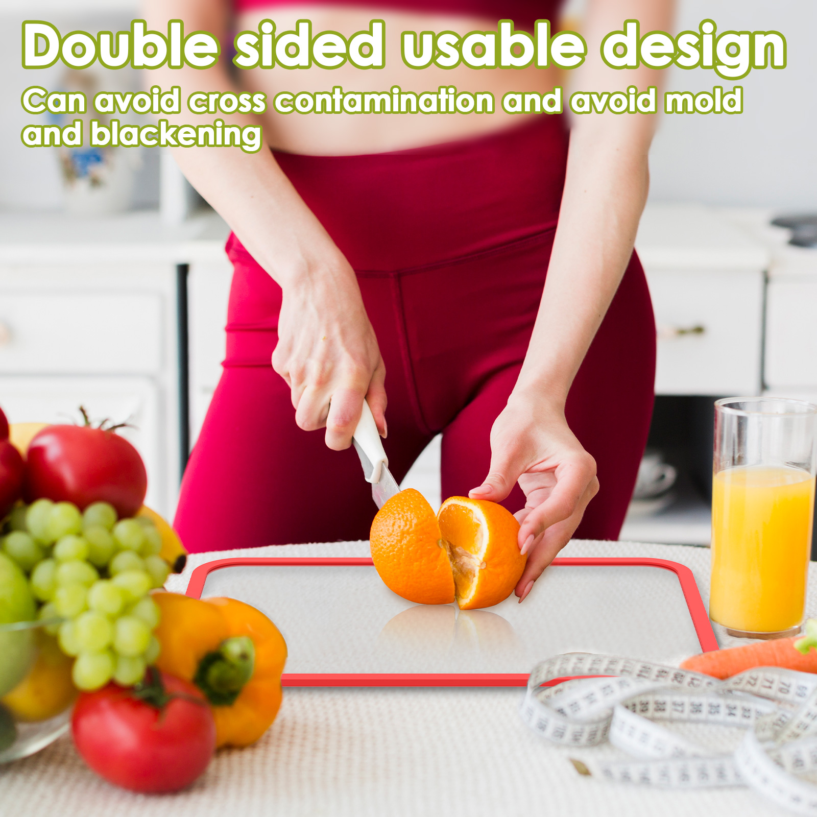 Clear Tempered Glass Cutting B - Meal Prep Healthy 评论和价格