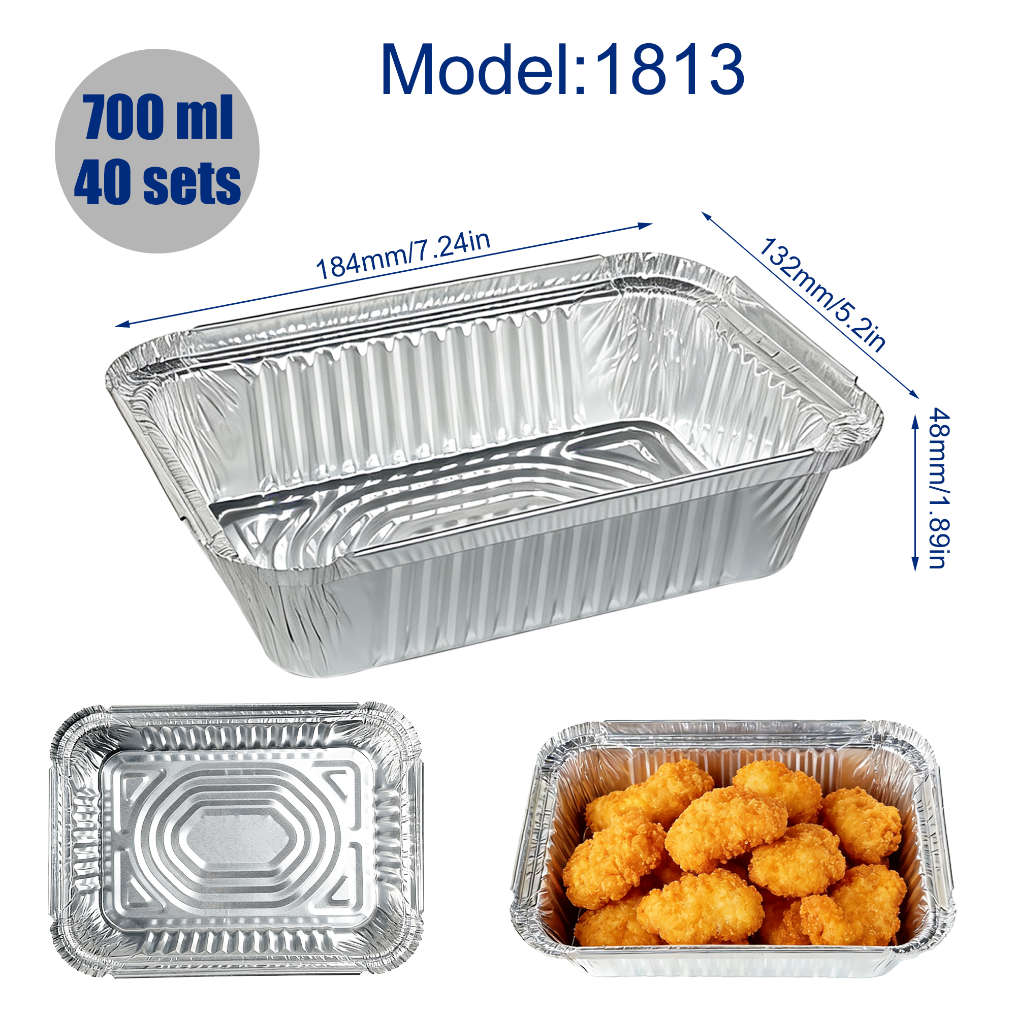 40 Containers + 40 Lids, Silve - Meal Preparation 评论和价格