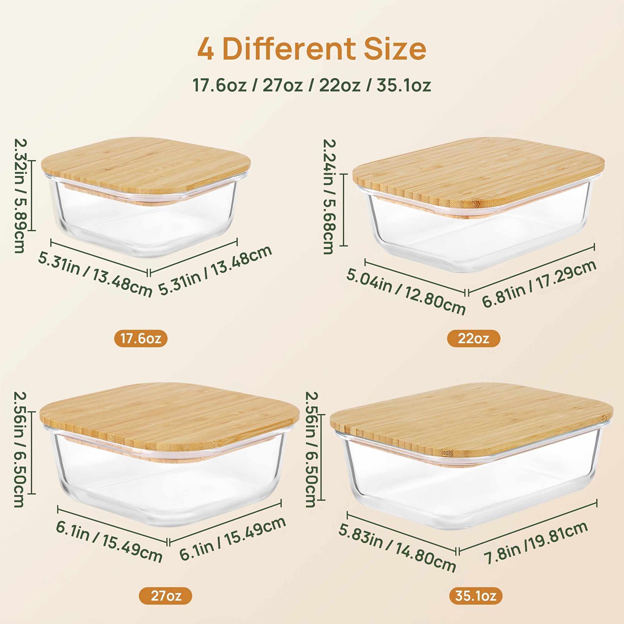 8pcs(4pcs Containers And 4pcs  - Meal Prep Freezer 评论和价格