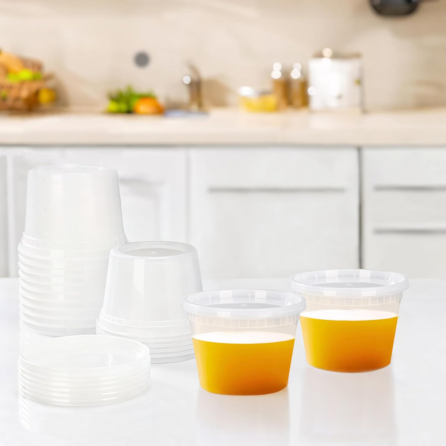 50 Sets 16 oz Plastic Deli Con - Meal Prep Freezer 评论和价格