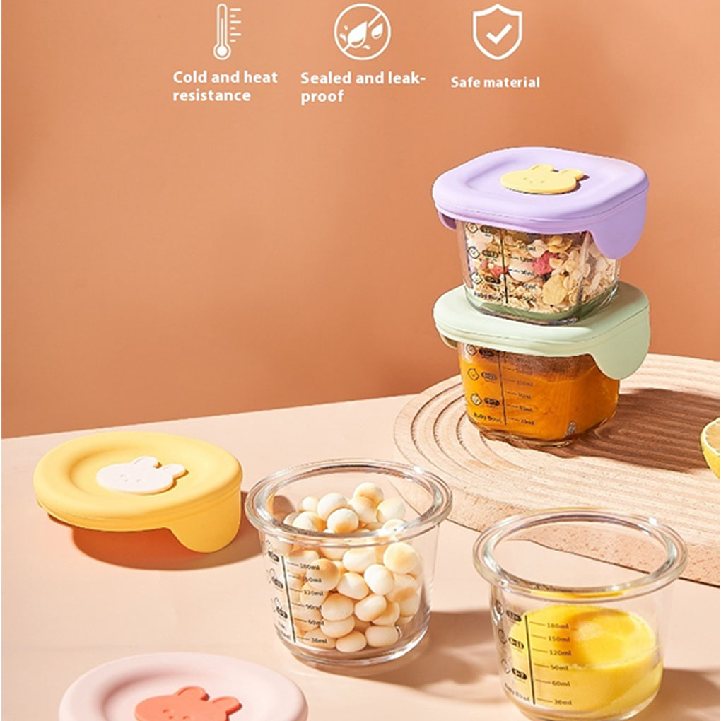 4 PCS Mini Glass Bowl with Sil - Meal Preparation 评论和价格