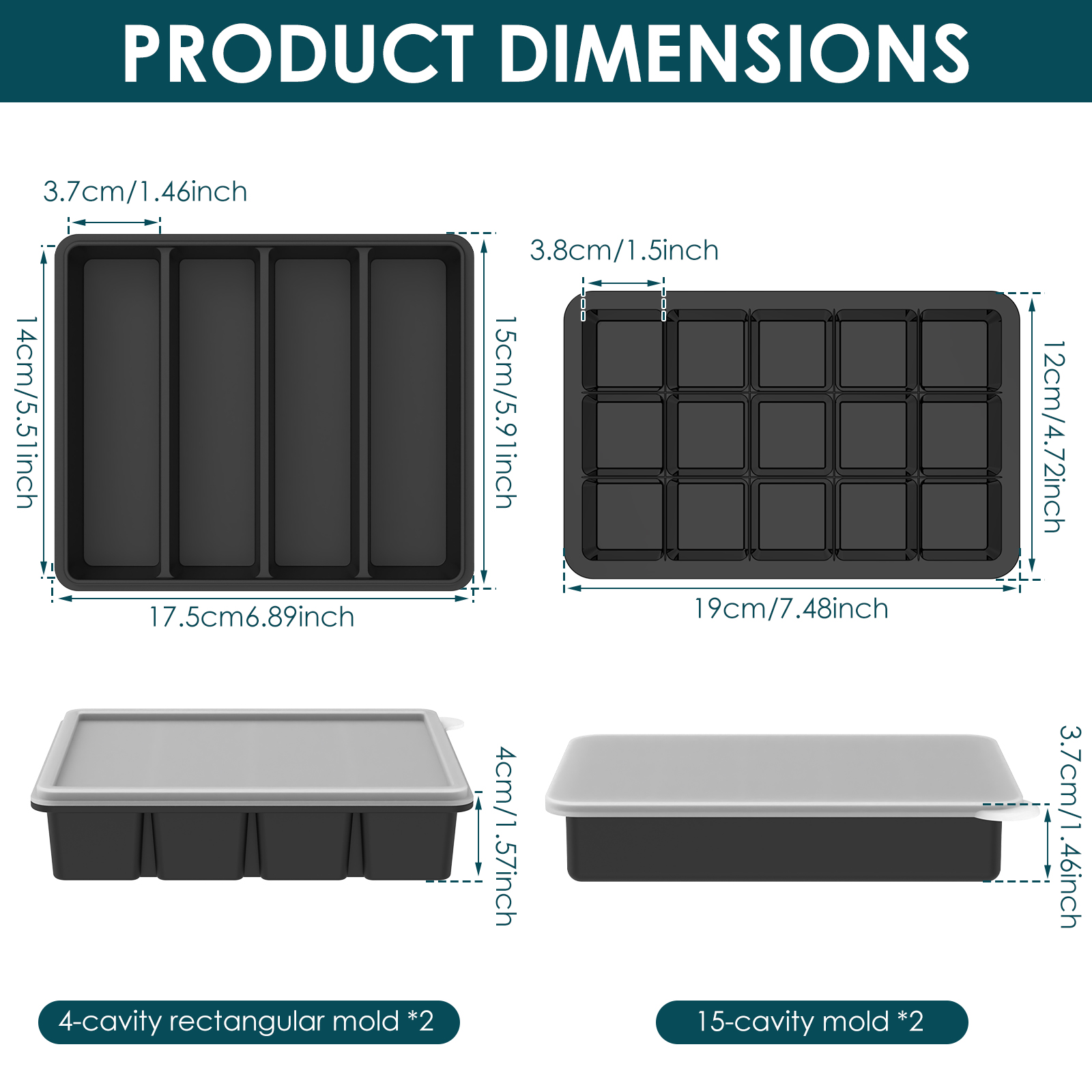 4 Pack Silicone Freezer Tray w - Meal Preparation 评论和价格