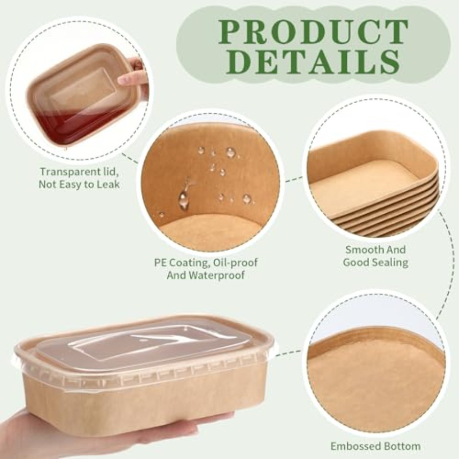 50 Pack Disposable Food Contai - Meal Prep Yogurt Bowl 评论和价格