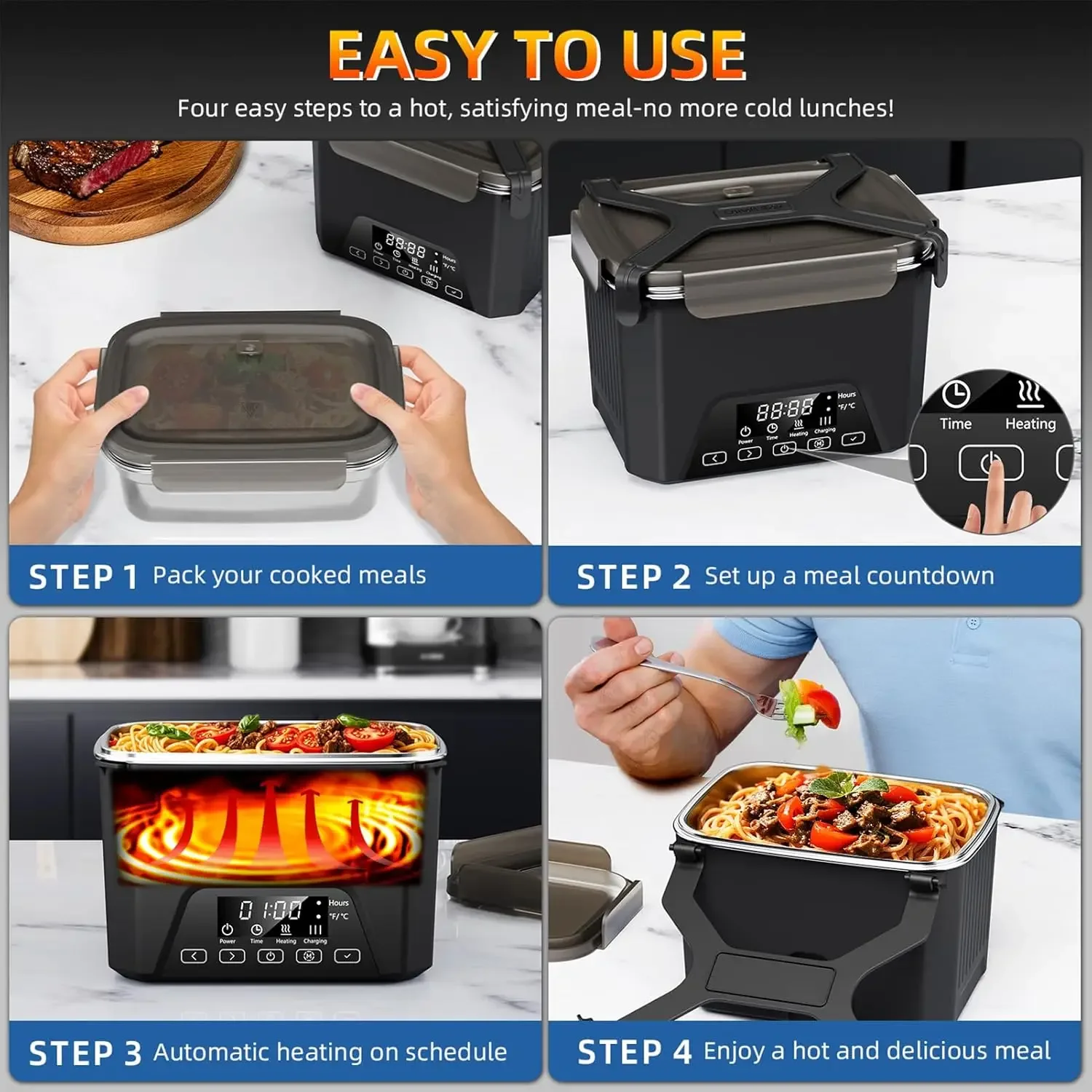 Cordless Electric Lunch Box, 1 - Meal Prep Box 评论和价格
