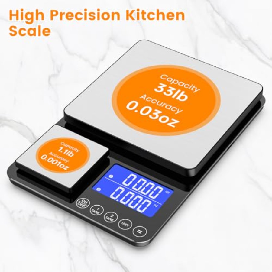0.001oz/33lb Kitchen Scale, Du - Meal Prep For Weight Loss 评论和价格