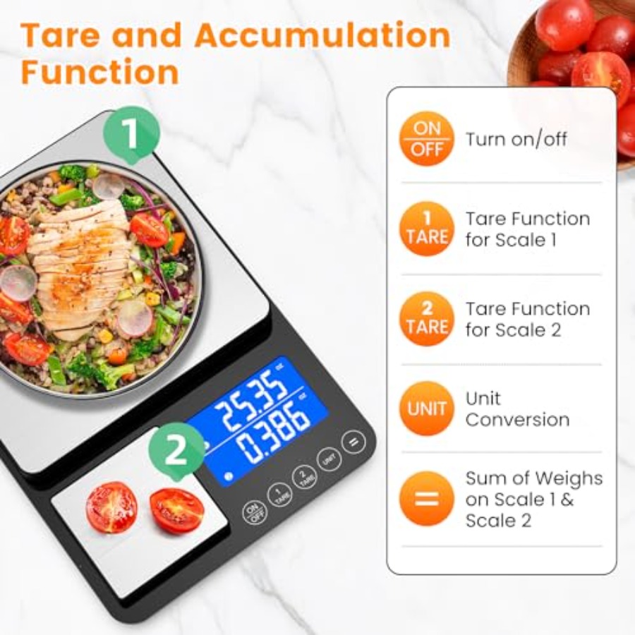 0.001oz/33lb Kitchen Scale, Du - Meal Prep For Weight Loss 评论和价格