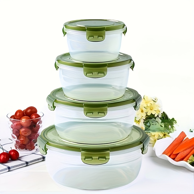 4 plastic food storage contain - Meal Preparation 评论和价格