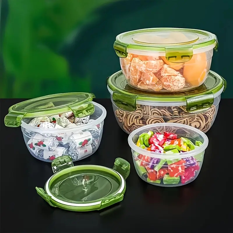 4 plastic food storage contain - Meal Preparation 评论和价格