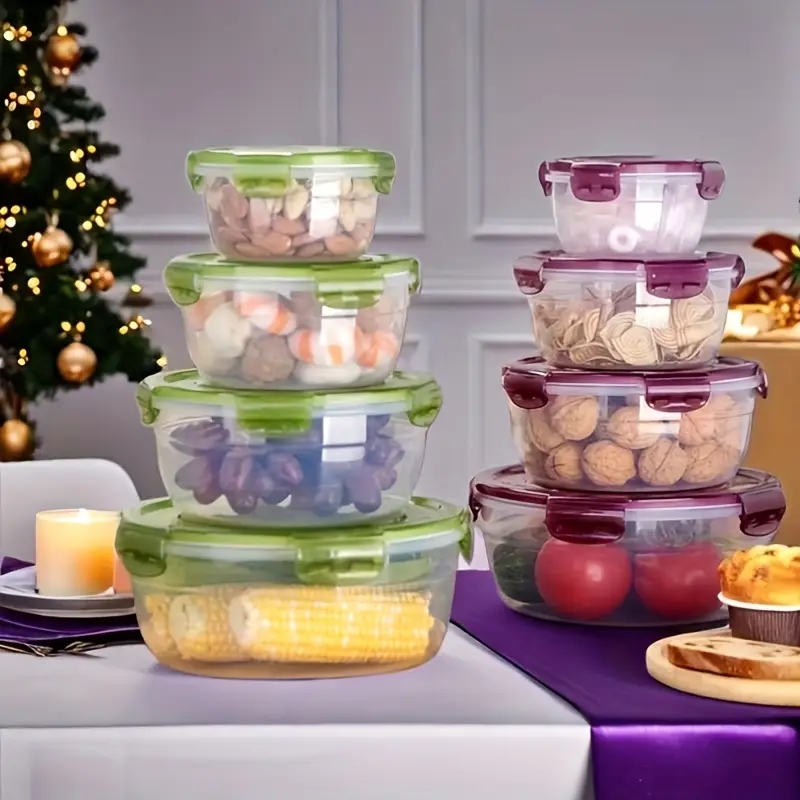 4 plastic food storage contain - Meal Preparation 评论和价格