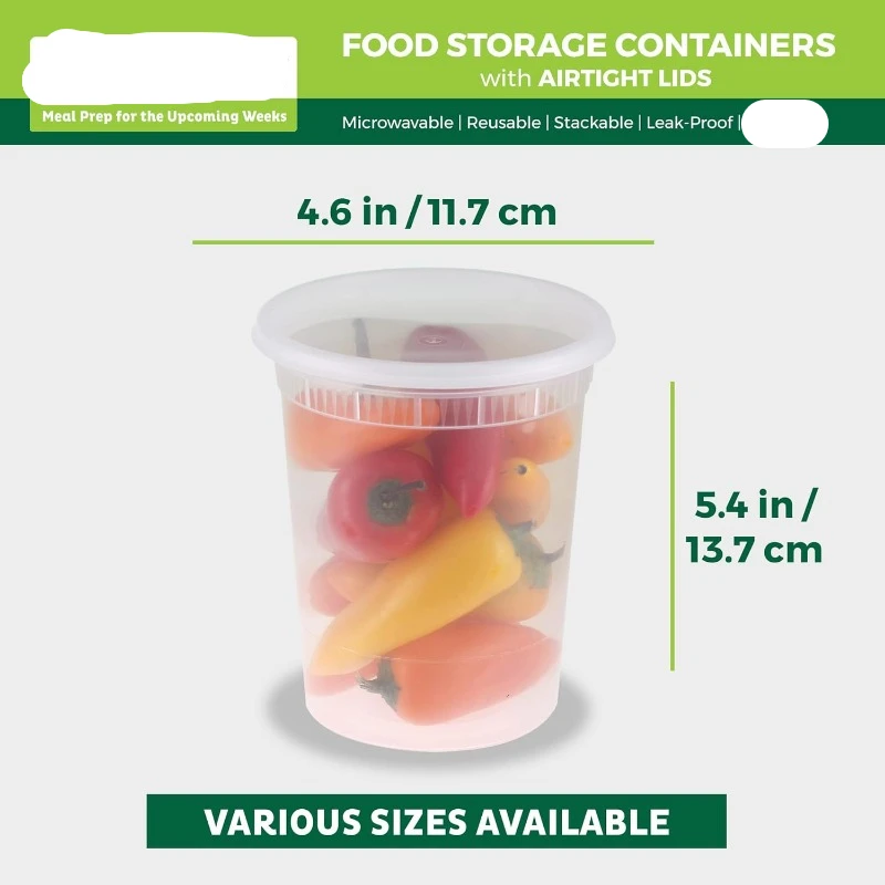 [24 Set] 8oz-32 Oz Plastic Del - Meal Prep Freezer 评论和价格
