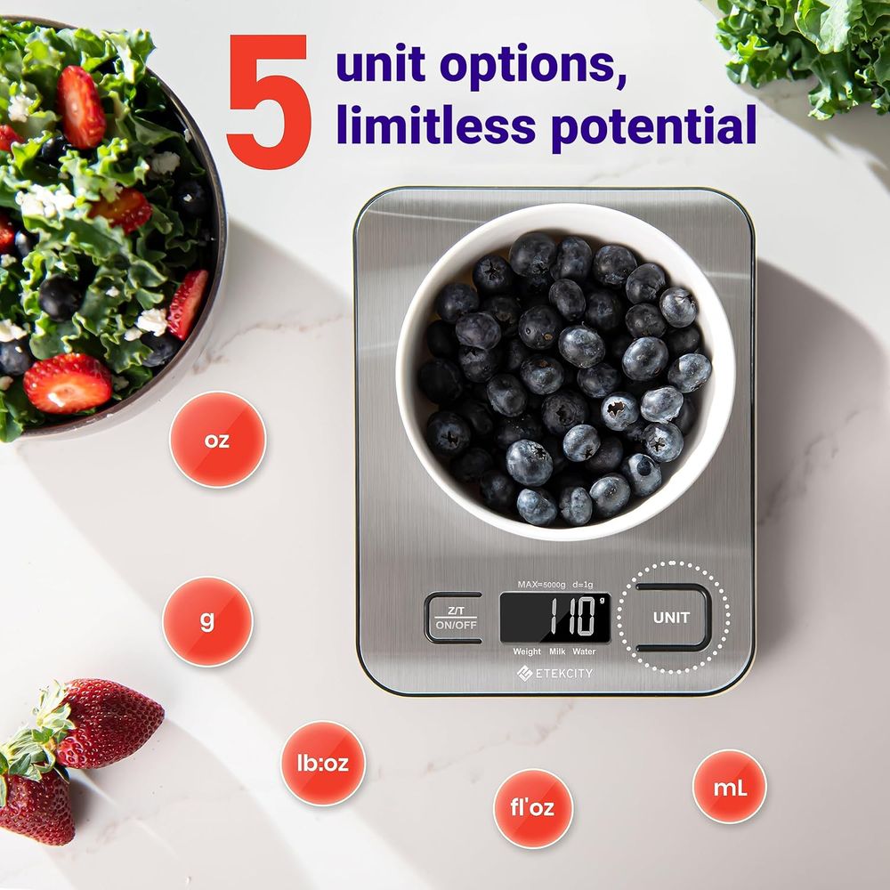 Digital Kitchen Scale with LCD - Meal Prep For Weight Loss 评论和价格