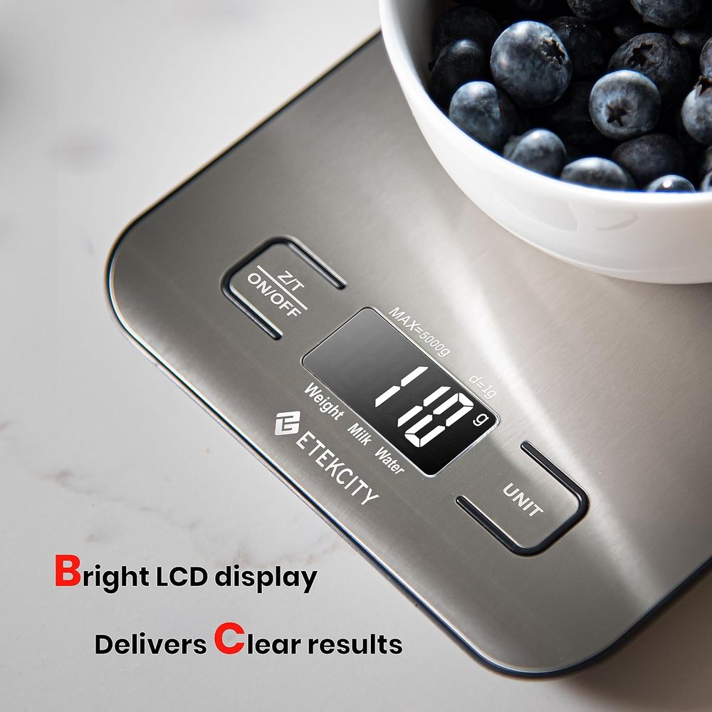 Digital Kitchen Scale with LCD - Meal Prep For Weight Loss 评论和价格