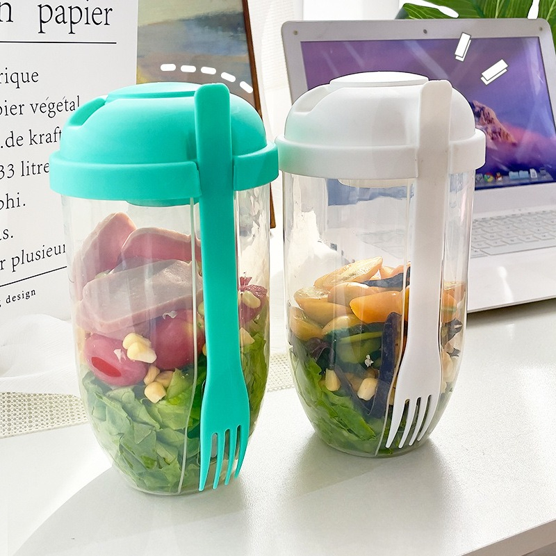 Portable Salad Bowl with Lid a - Meal Prep Healthy 评论和价格