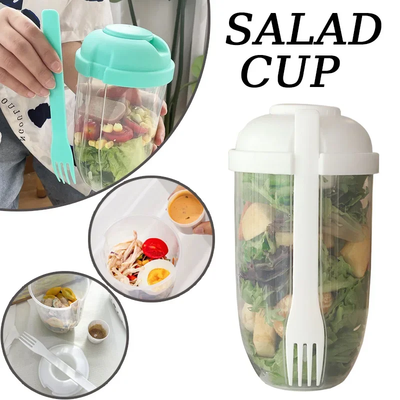 Portable Salad Bowl with Lid a - Meal Prep Healthy 评论和价格