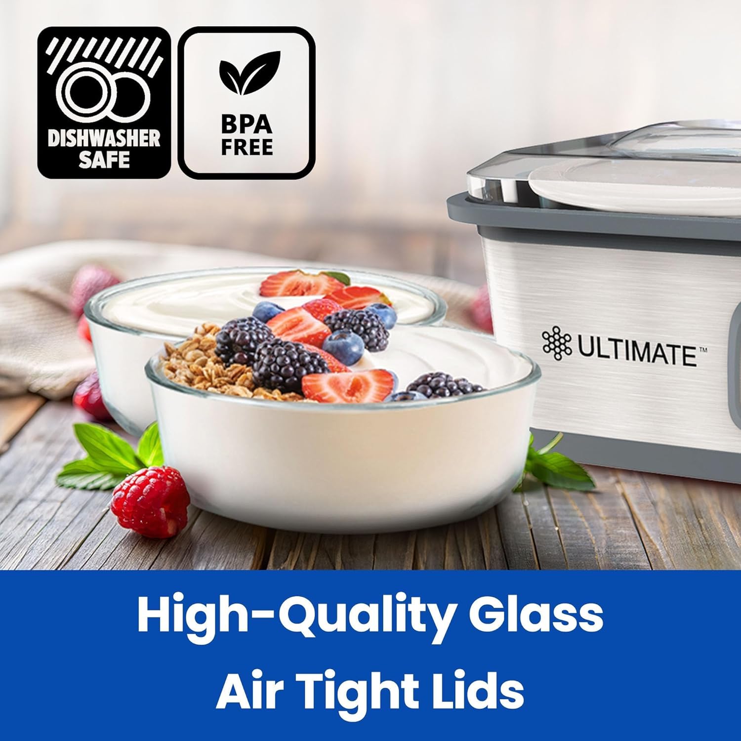 Yogurt Containers 2 Pack, 1-Qu - Meal Prep Yogurt Bowl 评论和价格