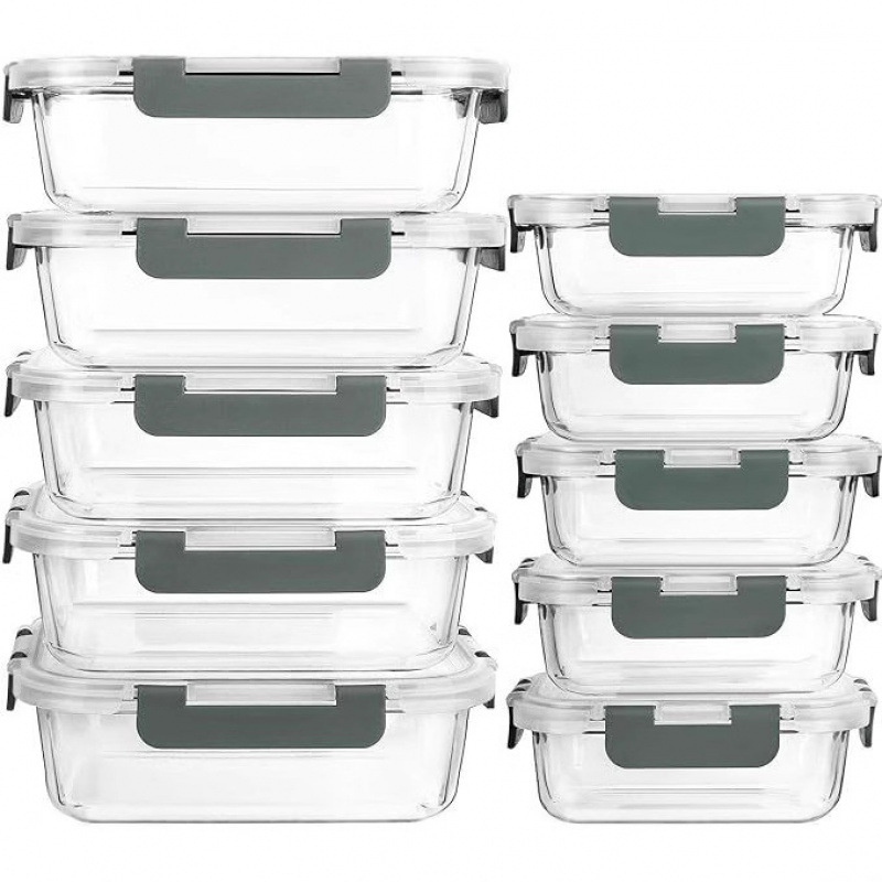 Glass Food Storage Container W - Meal Prep Box 评论和价格