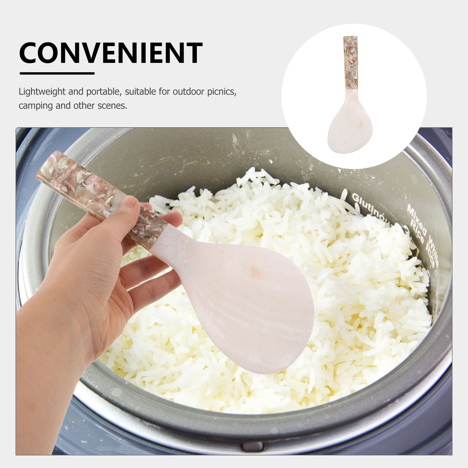 Shell-Inspired Rice Paddle Non - Meal Prep Rice 评论和价格