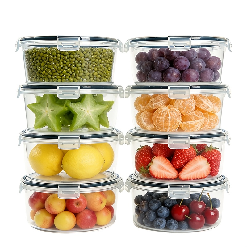 2/4/6/8 Pcs Round fresh-keepin - Meal Preparation 评论和价格