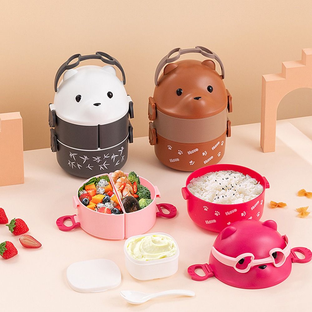 1Pcs New Eyeglass Bear Thermal - Meal Prep Box 评论和价格