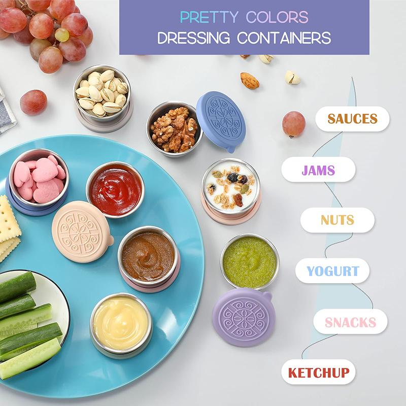 6 Mini Salad Dressing Containe - Meal Prep Box 评论和价格