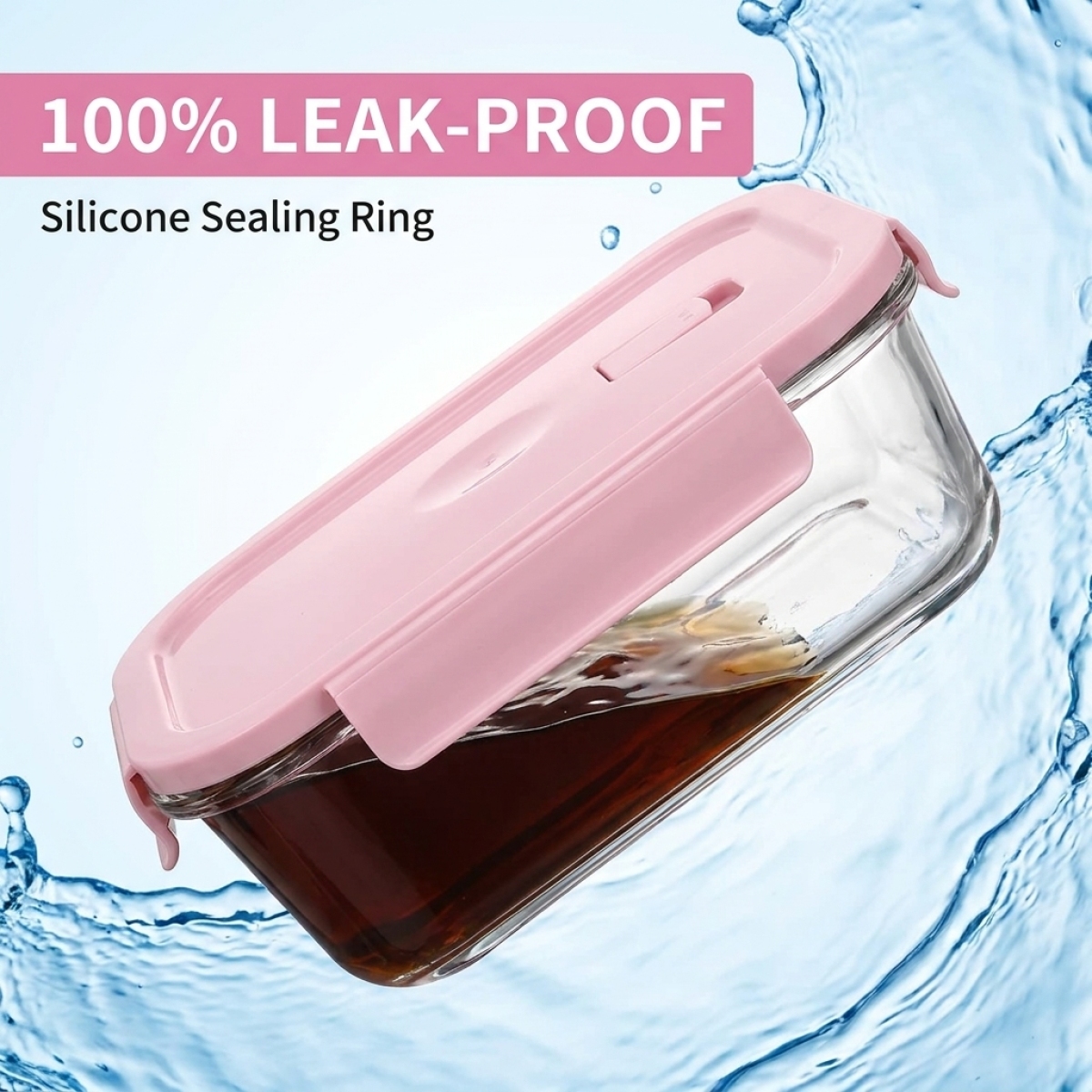 Pink Glass Food Container – Hi - Meal Prep Healthy 评论和价格